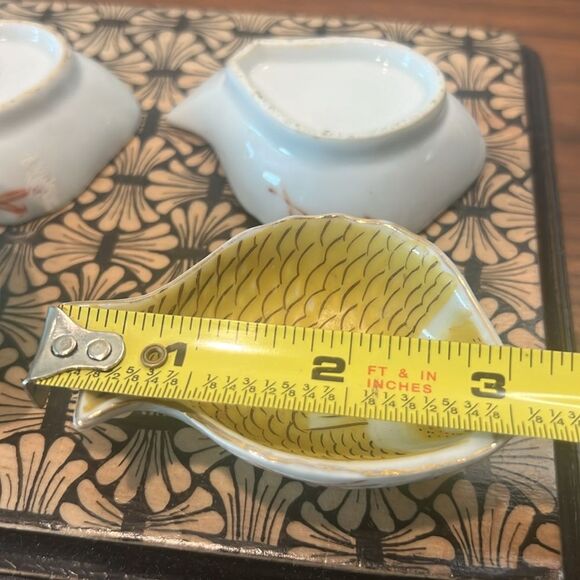 Set of 4 Vintage Fish Trinket Dishes Sushi Dish Tropical No chips - Picture 9 of 10